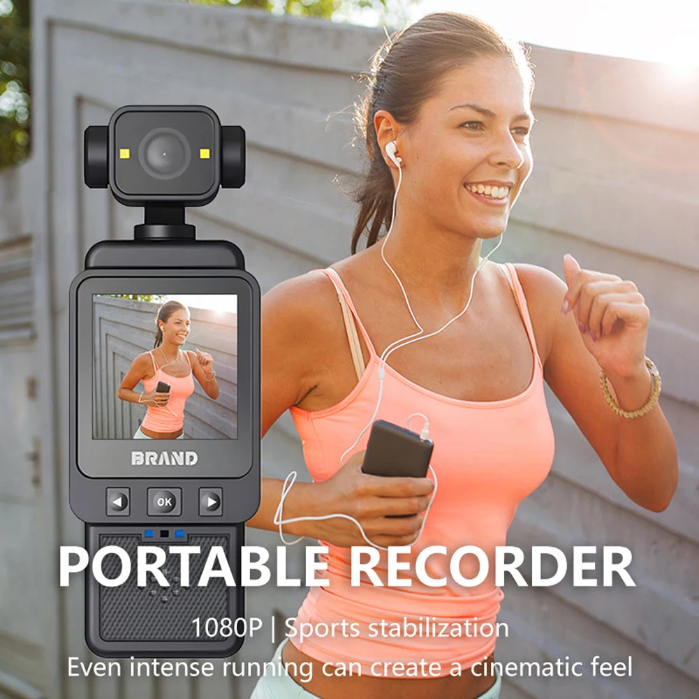 1080P WiFi Action Camera Travel Bicycle Driver Recorder Pocket Camera for Motorcycle and Vlogging
