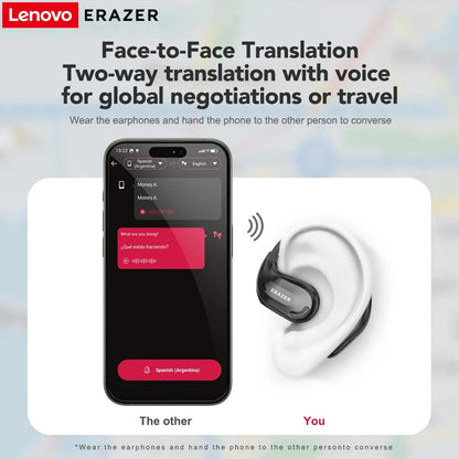 🌍 Travel Smarter – Order Now & Save 50%! ERAZER XT66pro OWS Wireless Headphones Bluetooth 5.4 Earphones with Mic OWS Sports Headsets IPX5 Earhook AI translator Earbuds